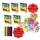 Kit 30 Unidades de Massinha + 20 moldes Forminhas Sortidas Para Modelar Infantil Escolar (5 caixas 6 em oferta