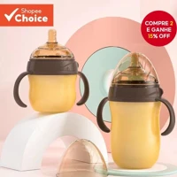 Imagem da promoção Copo de Silicone Nano Silver para Bebê – Garrafa de Água 150ml, Resistência a Germes, Alça
