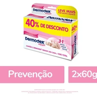 Imagem da promoção Kit Pomada para Prevenção de Assaduras Dermodex Prevent - 2 Unidades de 60g cada