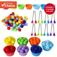 Imagem da promoção 1 Conjunto De Brinquedo De Bola De Pelúcia Com Clipe Para Crianças-Jogo De Contagem De Classificação