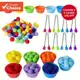 1 Conjunto De Brinquedo De Bola De Pelúcia Com Clipe Para Crianças-Jogo De Contagem De Classificação em oferta