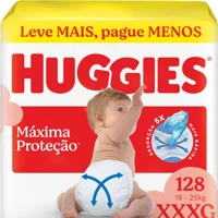 Imagem da promoção Fralda Descartável Huggies Máxima Proteção Tamanho XXXG 128 unidades