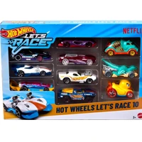 Imagem da promoção Hot Wheels Diecast Veículo de Brinquedo Let's Race Embalagem com 10 Carros Surpresa