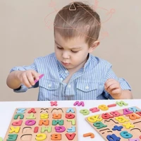 Imagem da promoção Kit 2 Quebra-Cabeça de Madeira 3d Brinquedo Educativo e Pedagógico Letras Formas e Numeros