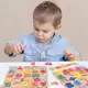 Kit 2 Quebra-Cabeça de Madeira 3d Brinquedo Educativo e Pedagógico Letras Formas e Numeros em oferta