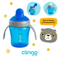 Imagem da promoção Copo Treinamento Com Tampa Clingo 200ml