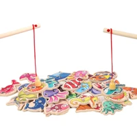 Imagem da promoção Jogo de Pesca Magnético de Madeira para Crianças, Brinquedos Montessori Interativo Pai-Filho