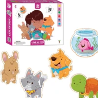 Imagem da promoção Nig Brinquedos Quebra Cabeça Gigante Madeira I Love My Pets 30 Peças