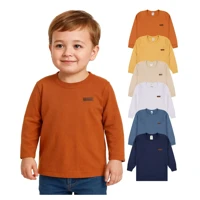 Imagem da promoção Kit 4 Camiseta Manga Longa Bebe Menino Infantil De Algodão