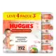 Kit Lenço Umedecido Huggies 192 Unidades - 4 Pacotes com 48 Unidades em oferta