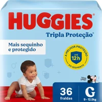 Imagem da promoção Fralda Huggies Tripla Proteção G 36 Unidades