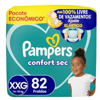 Imagem da oferta Fralda Pampers Confort Sec Tamanho XXG, 82 Unidades