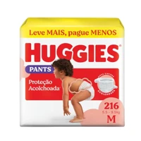Imagem da oferta Huggies Fralda Pants Descartável Proteção Acolchoada M - 216 fraldas