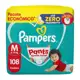 Fralda Pampers Pants Ajuste Total Tamanho M, 108 Unidades em oferta