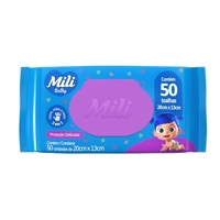 Imagem da oferta Mili Toalhas Umedecidas Baby, Uso Bebê, Com Aloe Vera e Calêndula, Dermatologicamente Testadas, 50 U