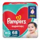 Fralda Pampers Supersec Jumbo XG 68 Unidades em oferta
