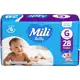 Fralda Mili Ultra G 28 unidades em oferta