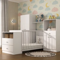 Imagem da promoção Quarto Infantil com Berço Cômoda Olívia Multimóveis Branco