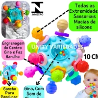 Imagem da promoção Kit Brinquedos Para Bebê Menino Menina Chocalho Mordedor Silicone Macio Bebe Sensorial Móbile Buba