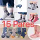 Kit 15 Pares Meia Infantil Estampadinha\lisa menino e menina de criança em oferta
