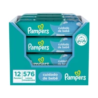 Imagem da promoção Kit Lenços Umedecidos para Limpeza Pampers - Cuidado de Bebê 576 Unidades