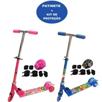 Imagem da promoção Patinete Infantil 3 Rodinhas com Luz Led e Freio Ajustável Até 50kg Menino Menina