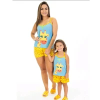 Imagem da promoção Kit 2 Baby Doll Mãe e Filha GIRAFINHA Confort Conjunto Short Doll Verão