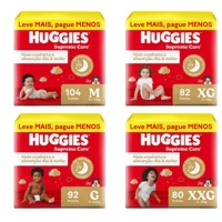 Imagem da promoção Fralda Huggies Supreme Care Roupinha ( M, G, XG e XXG ) [Comprando 4 Unidades]