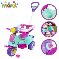 Imagem da promoção Triciclo Infantil Com Haste E Barra De ProteÇÃo Avespa Pink - Maral Brinquedos