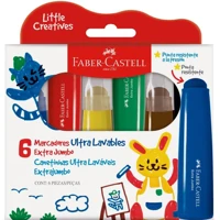 Imagem da promoção Canetinhas Jumbo Little Creatives, Laváveis, Faber-Castel 6 Cores