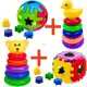 Kit Brinquedos Educativos Ursinho + Pato + Bola Didatica +Cubo Didático com Peças para Encaixar em oferta