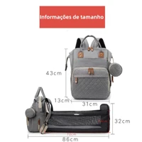 Imagem da promoção Bolsa Portátil Para Mamãe, Berço Carrinho De Bebê Mochila Leve Multifuncional Grande Capacidade Bols