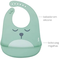 Imagem da promoção Babador de Silicone Buba Gumy Com Pega Migalhas - Verde