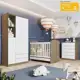 Quarto de Bebê com Guarda Roupa 3 Portas Cômoda e Berço Pimpolho Casa 812 em oferta