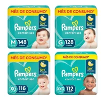 Imagem da promoção Fralda Pampers Confort Sec ( M, G, XG e XXG ) [Comprando 2 pacotes]