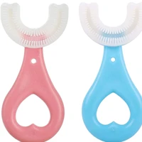 Imagem da promoção Escova De Dente Infantil Em Formato U 360° De Silicone Suave Para Crianças De 2 a 12 Anos, Limpeza E