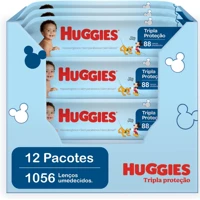 Imagem da promoção Huggies Lenços Umedecidos Higiene Diária Rendem 2x Mais 12 x 88 Un