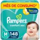 Fralda Pampers Confort Sec M 148 Unidades em oferta