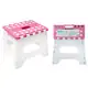 Banqueta Multiuso Dobravel Rosa Buba em oferta