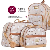 Imagem da promoção Kit C/ 3 Peças Mala Maternidade Mochila De Costas Infantil Menina e Menino Saida Hospital Reforçada