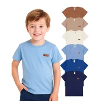 Imagem da promoção Kit com 8 Camisetas Básicas Infantil para Meninos Versátil Confortável e Coloridas Criança