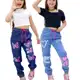 Calça Jeans Jogger Infantil Menina Moda Blogueirinha com Lycra em oferta